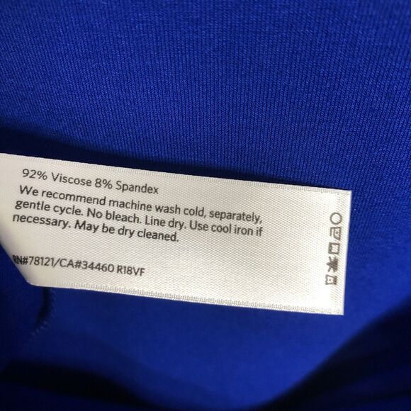 Eileen Fisher Women's Small Royal Blue Viscose Jersey Ballet Neck Tunic Top - Picture 5 of 9